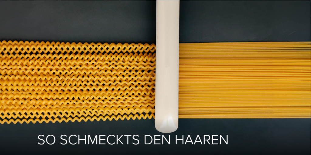 Spaghetti die gebürstet werden