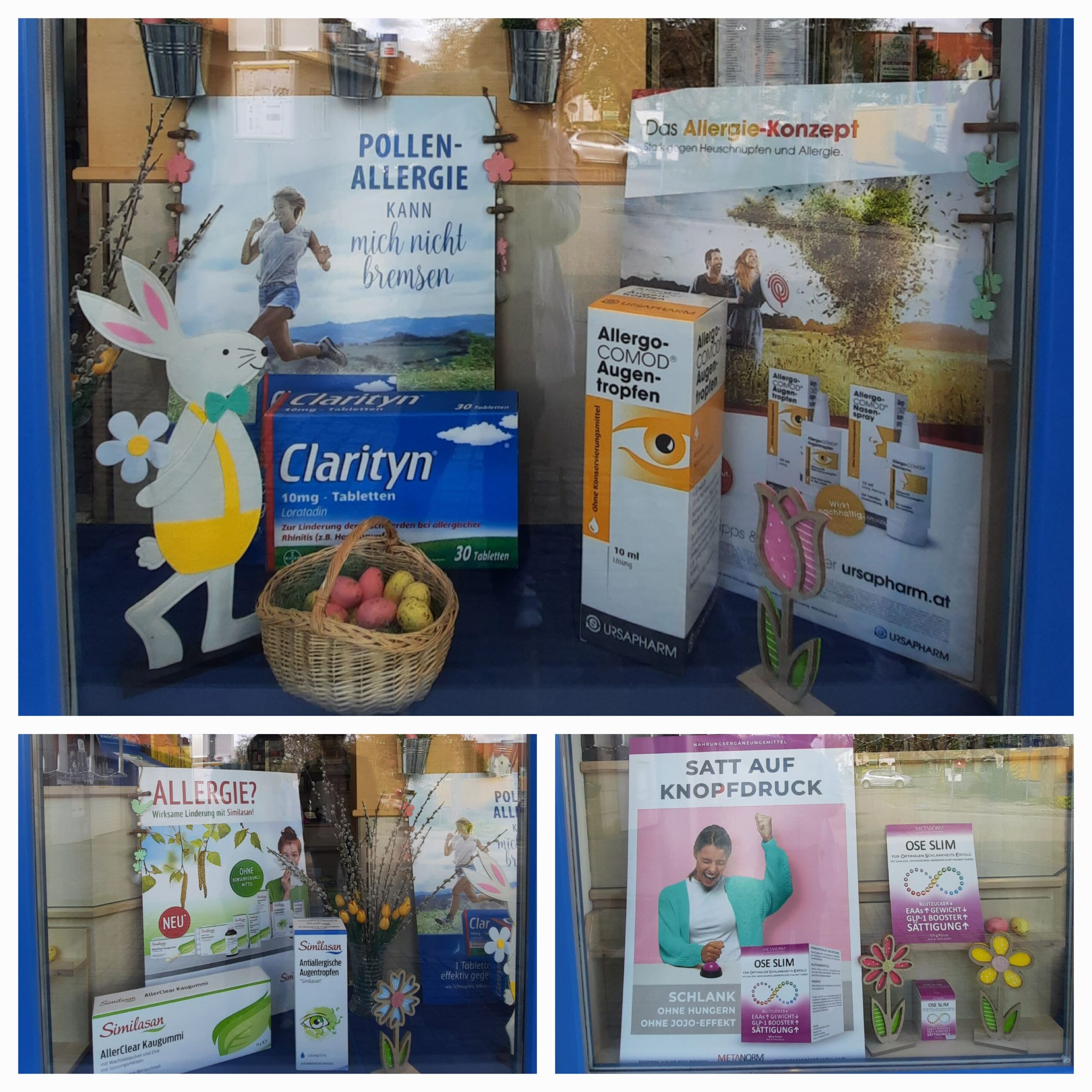 Auslage Fenster Apotheke Ostern